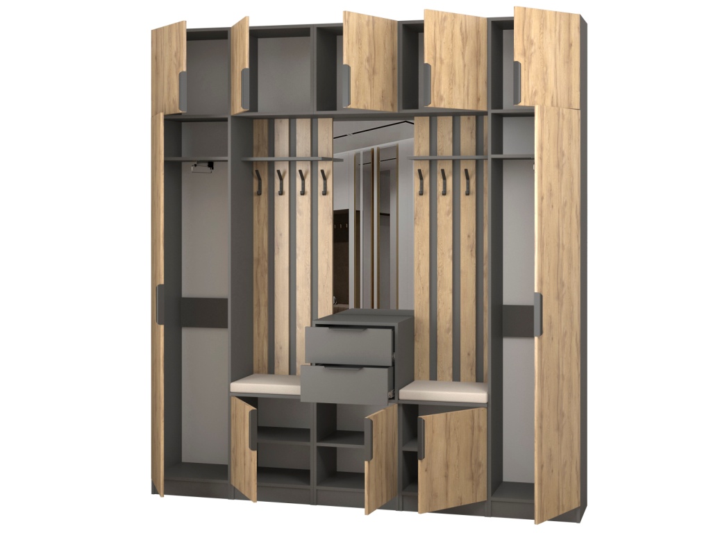 Прихожая Трим 10_откр (темно-серый - дуб вотан).jpg Прихожая Трим 10_откр (темно-серый - дуб вотан).jpg