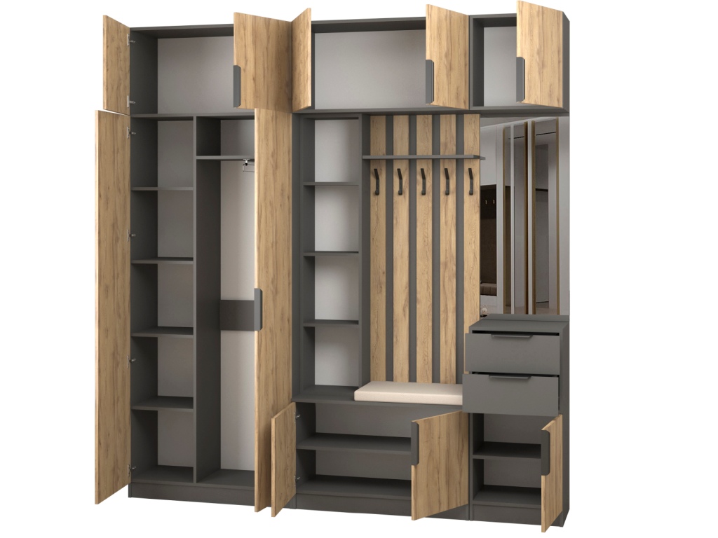 Прихожая Трим 9_откр (темно-серый - дуб вотан).jpg Прихожая Трим 9_откр (темно-серый - дуб вотан).jpg