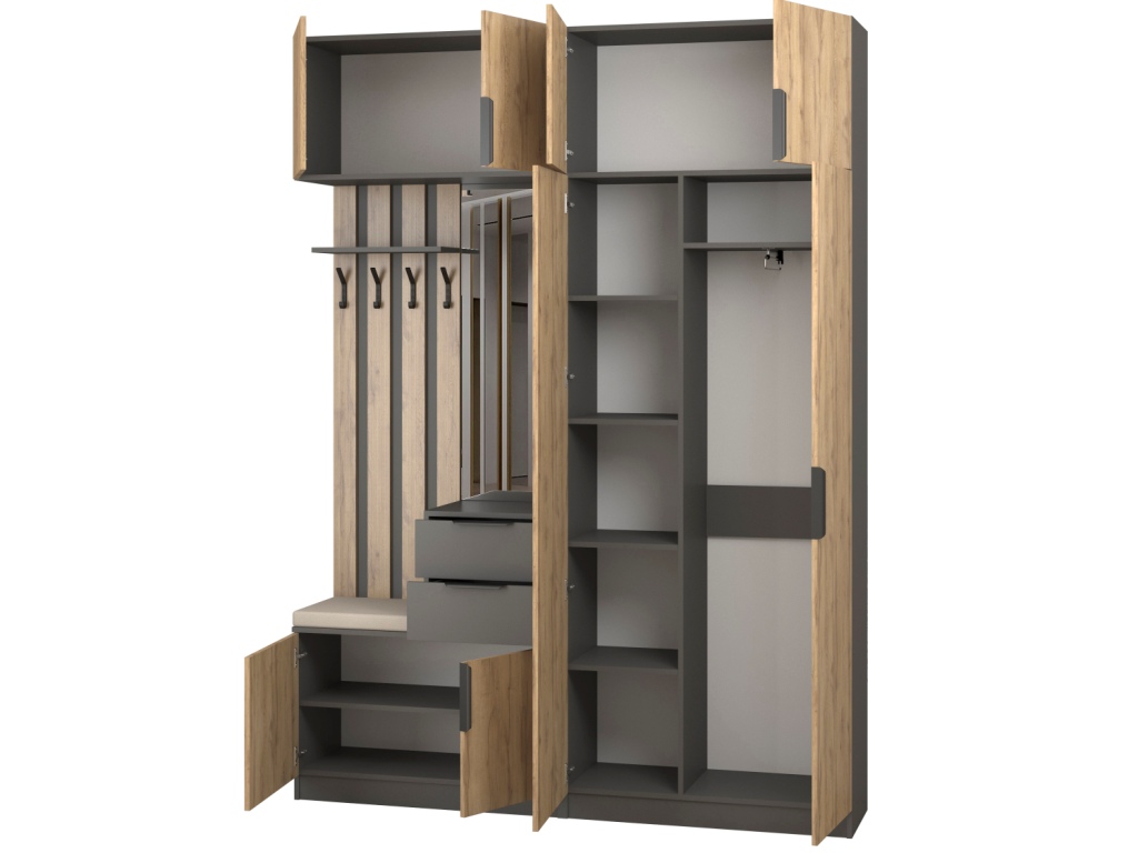 Прихожая Трим 4_откр (темно-серый - дуб вотан).jpg Прихожая Трим 4_откр (темно-серый - дуб вотан).jpg